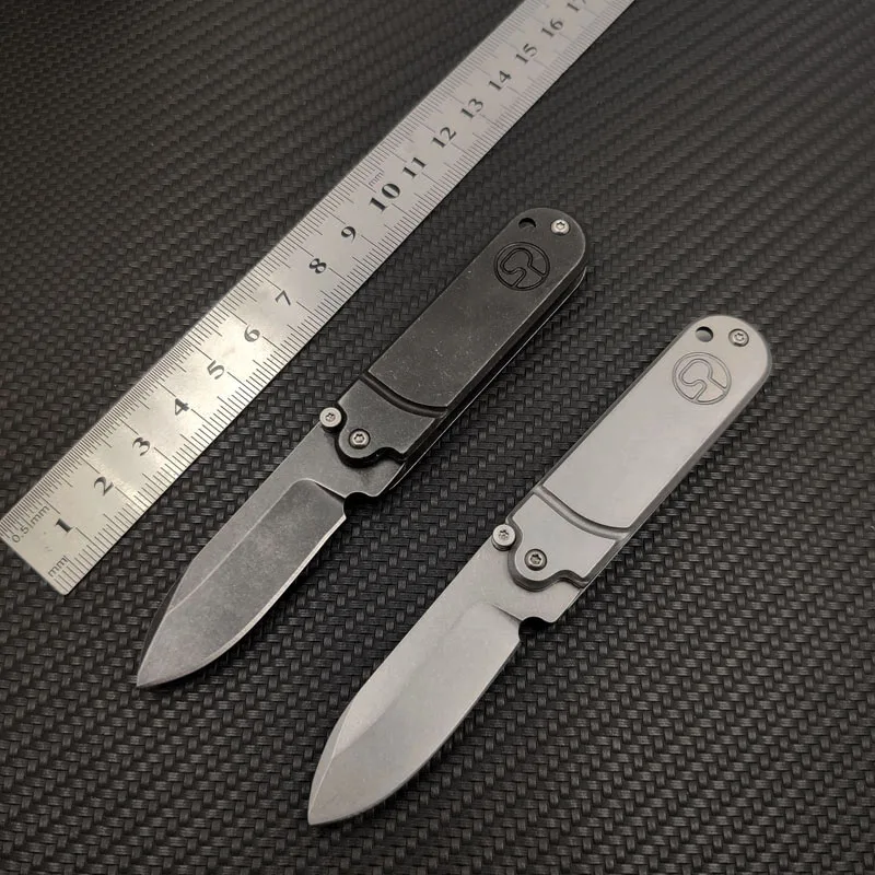 

Stone Wash Stainless Steel Portable Lock-free Mini Pea Bearing Small Pocket Folding Knife EDC Tool