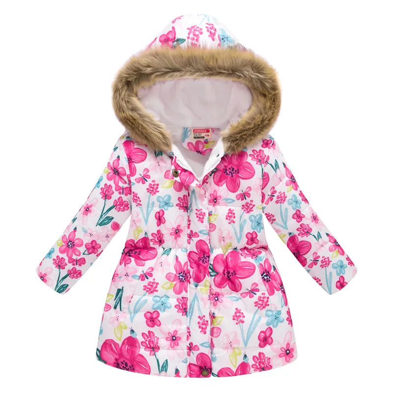 Girls Christmas Costume Jacket Printed Thick Kids Outerwear Clothing Autumn Winter Hooded Coats Children Hoodie For 3-10 Years - Цвет: as the pictures