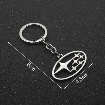 

1pcs car Emblem Plated Blank Keyring Keychain DIY Key Chains for Subaru XV forester oytback impreza legacy WRX WRC STI