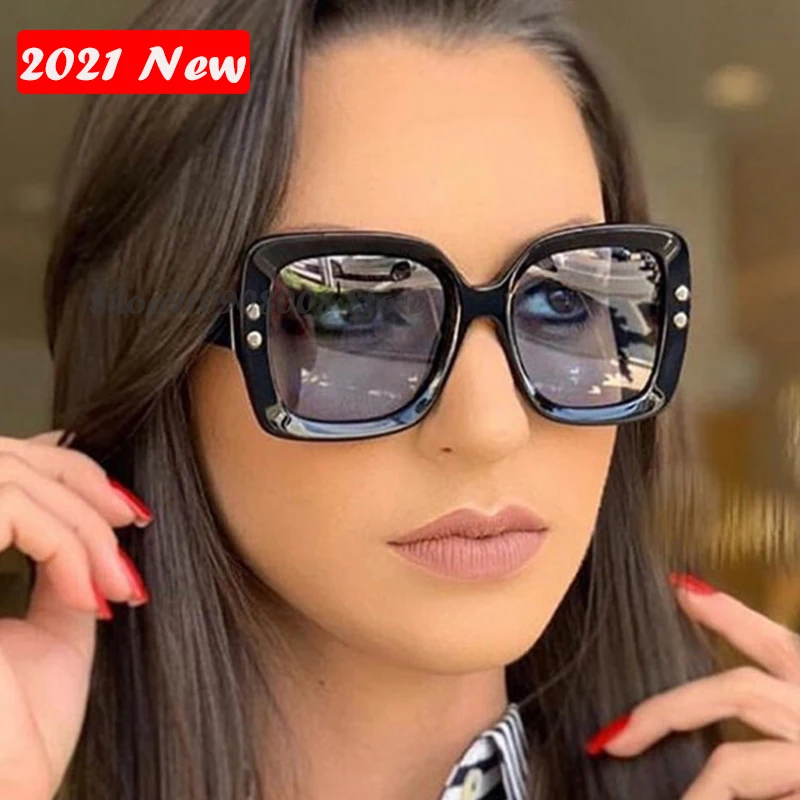 

Square Retro Sunglasses Women 2021 Luxury Sun Glasses Women/Men Oversized Sunglasses Women Vintage Oculos De Sol Feminino