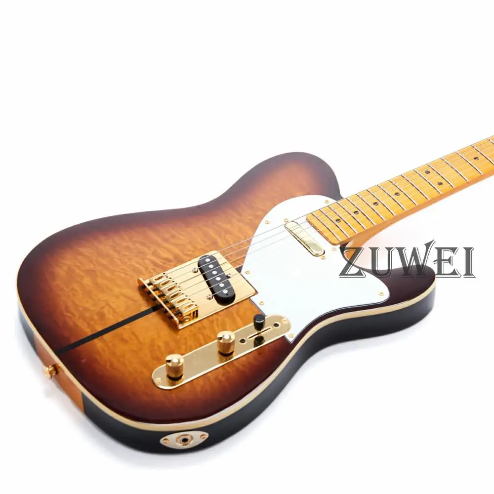 

TL Truff Dog Electric Guitar Gold Hardware Vintage C Shape Neck Tobacco Color