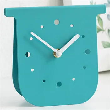 

New Jordan Judy Fashion Mute Minimalist Wrought Iron Table Clock creative Living Room Coffee Shop Clock Home Decorations #3