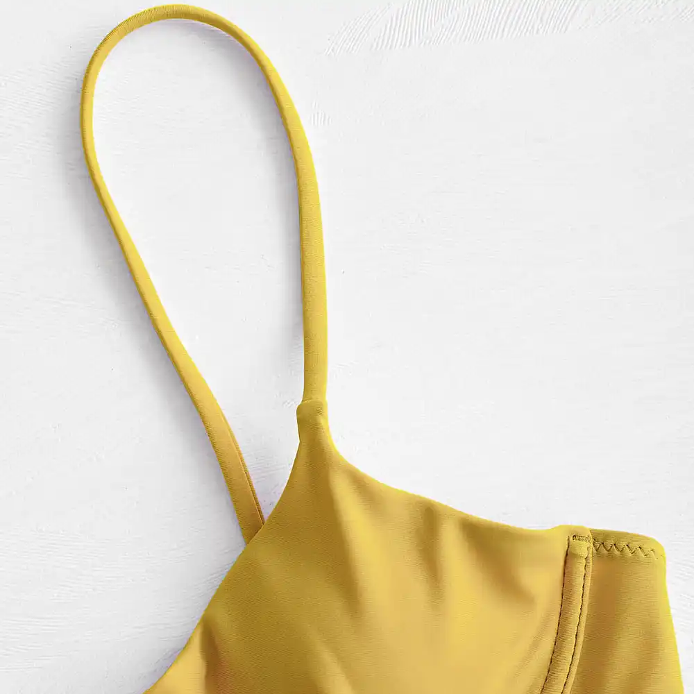 zaful tie underwire balconette bikini set