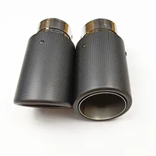 1 шт., матовые выхлопные трубы из углеродного волокна для автомобиля, универсальный глушитель из углеродного волокна, мотоциклетные наконечники, выхлопные трубы без шнуровки