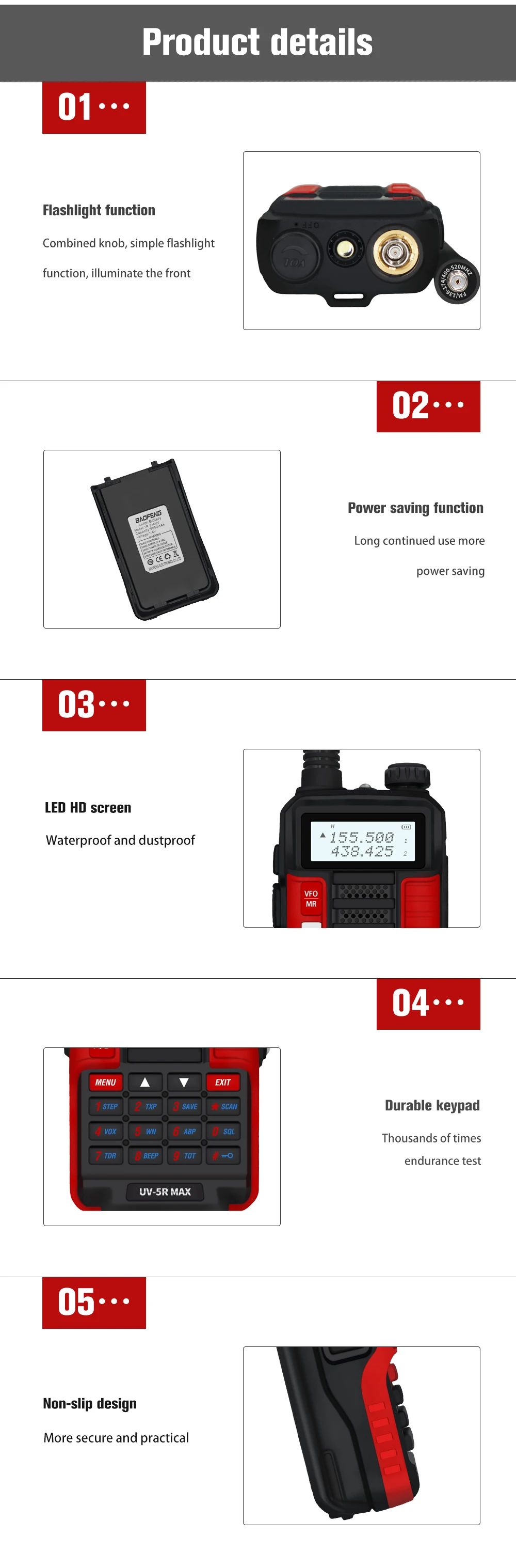 Rádio em Dois Usb de Carregamento Alta Potência Baofeng Max Walkie Talkie Uv5r Sentidos uv 5r Banda Dupla fm Transceptor 10km Interfone 10w Uv-5r 8 usb de carregamento uv 5r banda dupla fm transceptor 10km interfone