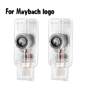 

2Pcs Car door welcome lamp LED for Maybach emblem logo laser projector light for Benz class R GL ML ghost shadow auto luces new