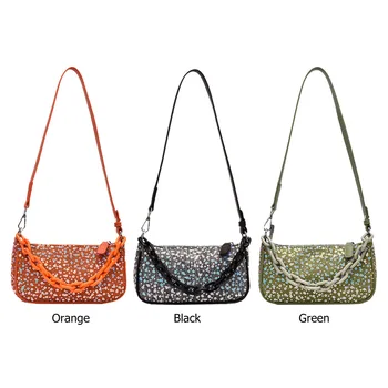 

Fashion Sequins Women Handbag Classic Texture Delicate Creative Chic Casual Female Chain Underarm Shoulder Tote Bags