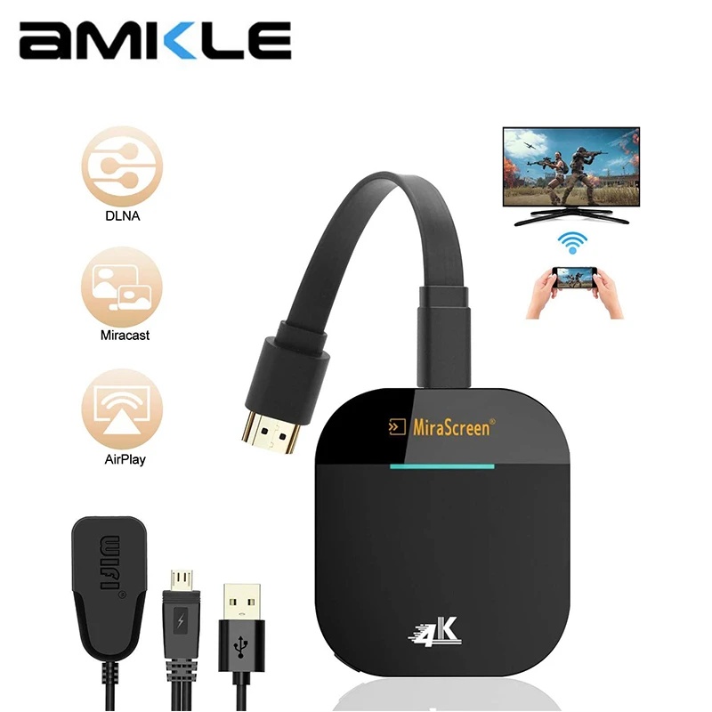 Amkle Mirascreen G5プラス4 18kワイヤレスhdmi対応ドングルテレビスティックmiracastエア プレイ受信wifiドングルミラースクリーンキャスト Wireless Adapter Aliexpress