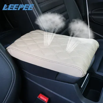 

Car Armrest Mat Auto Armrests Storage Box Cover Pad Hand Supports Center Console Arm Rest Protection Cushion Wave Embroidery