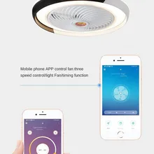 Ceiling-Fan Light Ventilator-Lamp Remote-Control-Fans Bedroom Decor Cool Smart Bluetooth-App