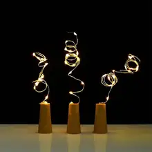 1M 10Leds String Lights Garland Fairy Lights Light LED Copper Garland Wire For Cork Wine Bottle Christmas Decor