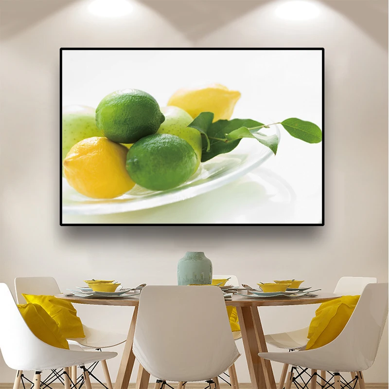 

Laeacco Scandinavian Home Decor Canvas Painting Kitchen Posters and Prints Fruit Wall Art Pictures for Living Room Nordic Decor