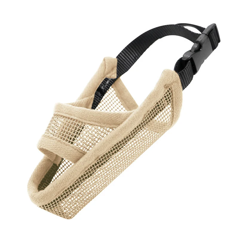 Khaki Dog Muzzle 1 шт собачий рот мордочка для маленьких средних и больших собак дышащая собачий рот мордочка анти намордник против лая, укусов жевательные собачьи мордочки аксессуары для домашних животных - Цвет: Khaki Dog Muzzle