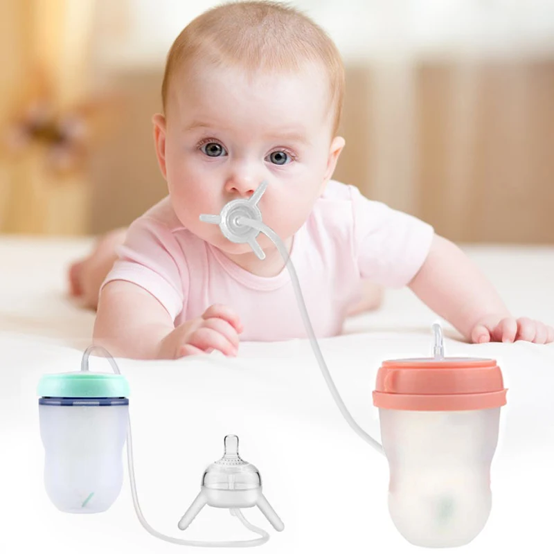 baby bottle with straw