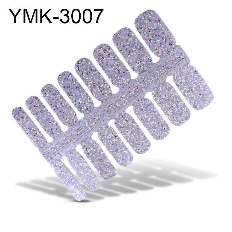 3D украшения для нейл-арта, пламенная наклейка для ногтей, фольга, серебристый, золотой цвет, Переводные дизайны, водяные наклейки для ногтей, художественные наклейки, s обертывания - Цвет: YMK-3007