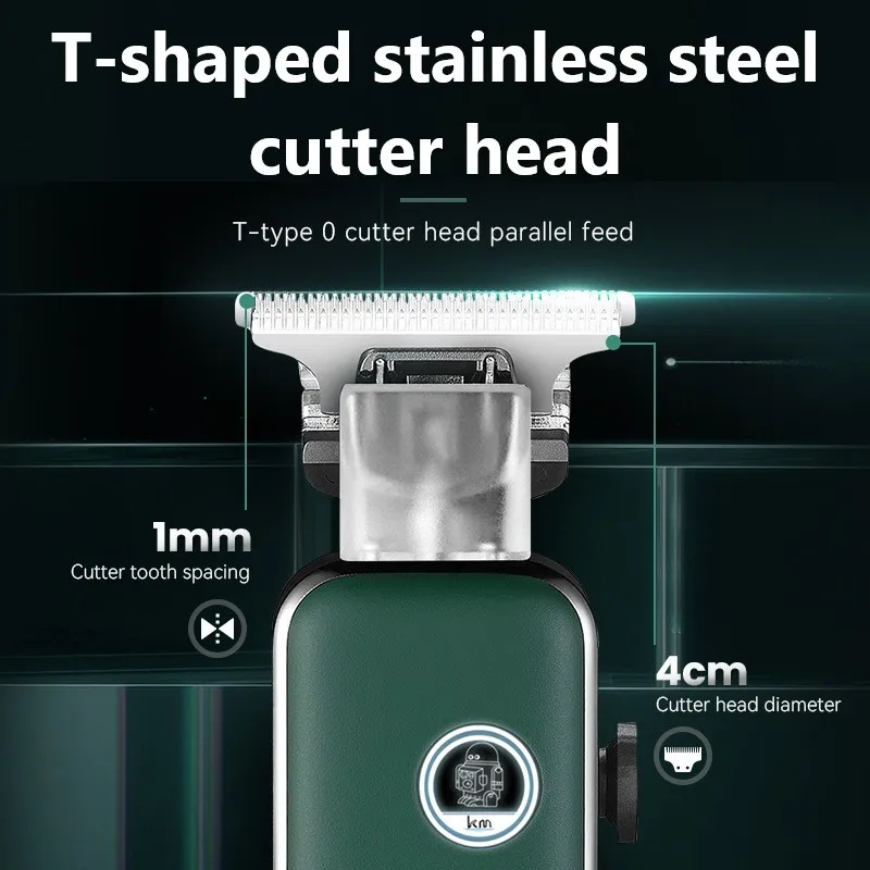 Kemei Professional Barber Hair Trimmer T-blade Dry-shaving and Fading Hair Clipper T9 All-around Close-cutting Machine 4