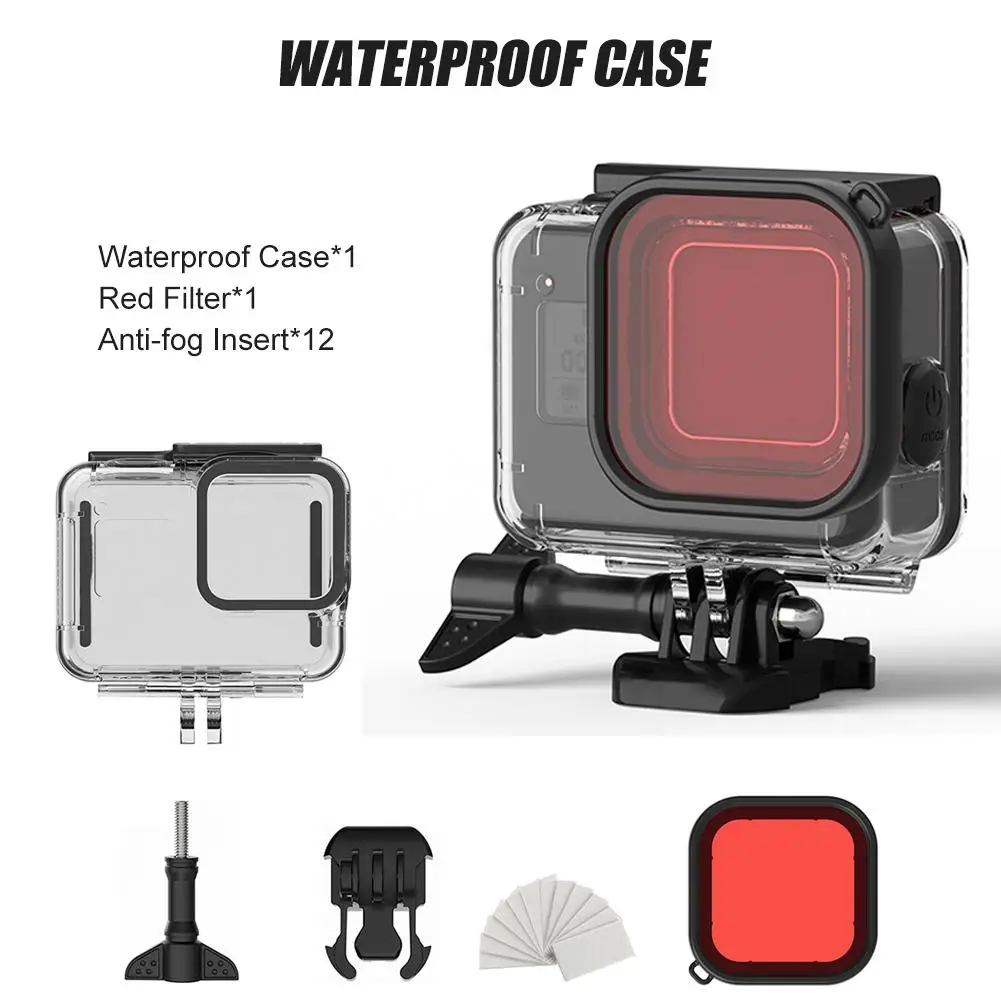 Водонепроницаемый корпус камеры для GoPro Hero 8 чехол Черный Защитный корпус обновленный резиновый материал протектор камеры для GoPro Hero 8