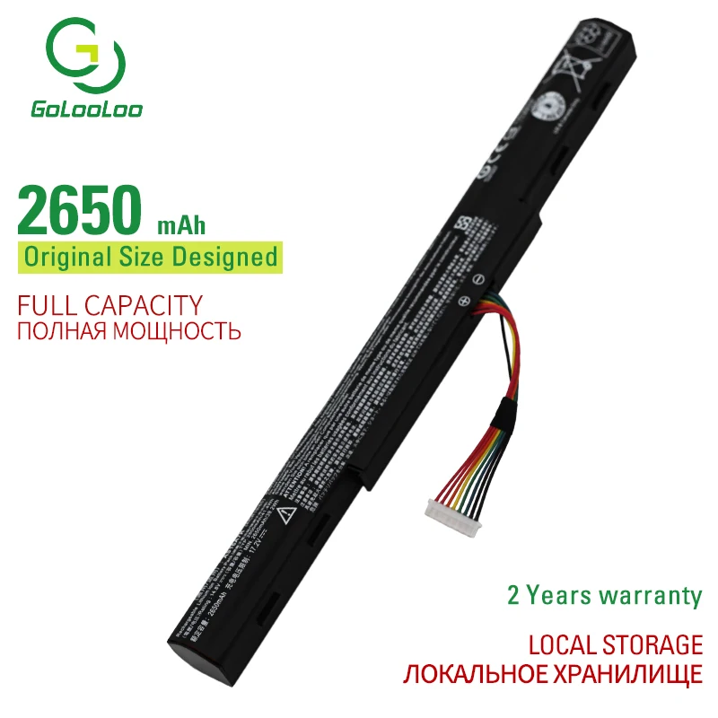 Golooloo 14,8 v/2650 mAh Аккумулятор для ноутбука acer Aspire E5-475G E5-523G E5-553G E5-573G E5-575G E5-774G AS16A5K AS16A7K AS16A8K