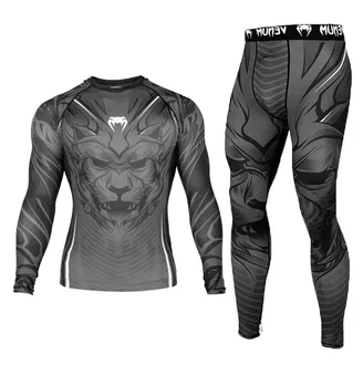 

T shirt sportwear suit mens MMA TRUNKS Sublimated bjj boxing rashguard jiu jitsu gi rash guard