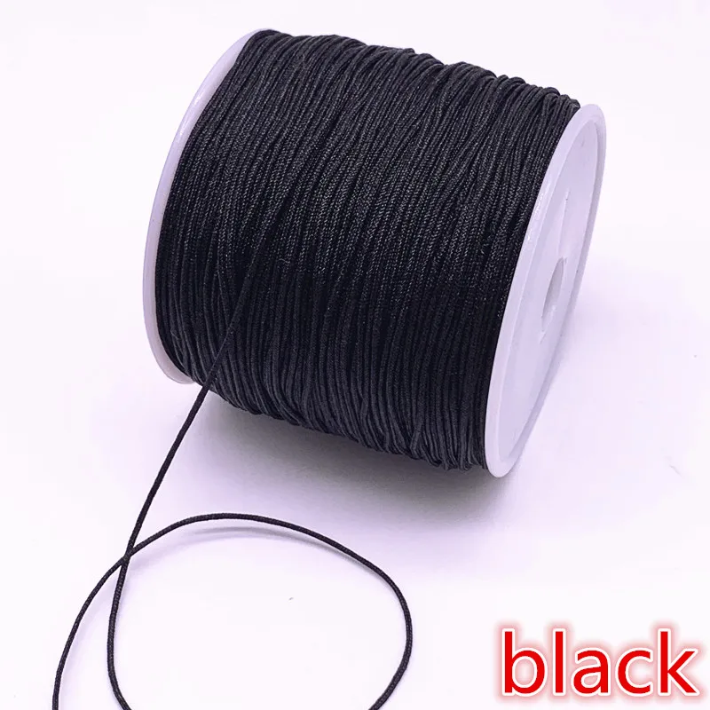 10-Meter Black Nylon Cord for Chinese Knotting and Macrame Crafts