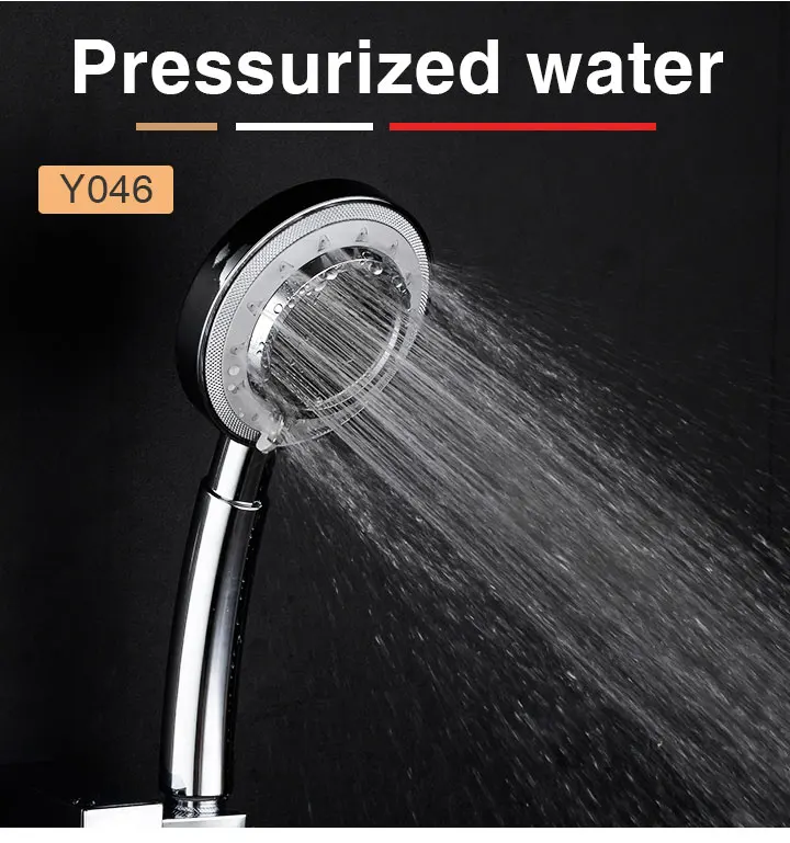 Насадка для душа водосберегающая круглая ABS хром бустер Ванна Душ высокого давления ручной душ двухсторонняя