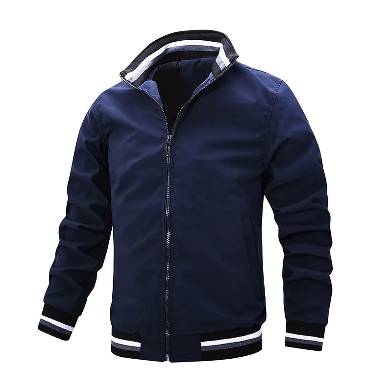 2022 Korean Version of The Spring and Autumn New Men's Casual Sports Jacket Pure Color Versatile Jacket Men's Baseball Uniform black bomber jacket Jackets