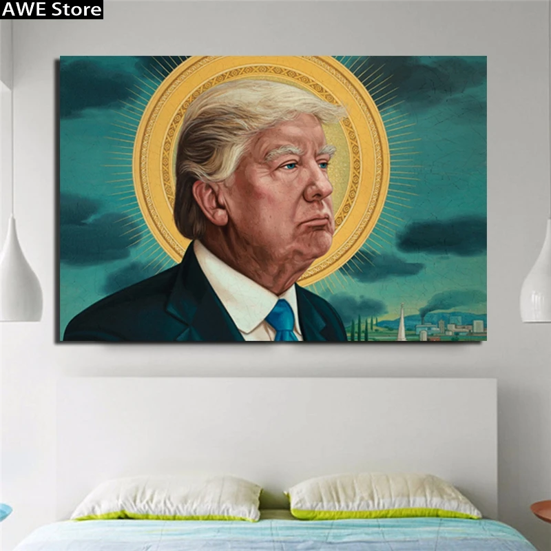 Дональд Трамп настенная Картина на холсте в скандинавском стиле абстрактный