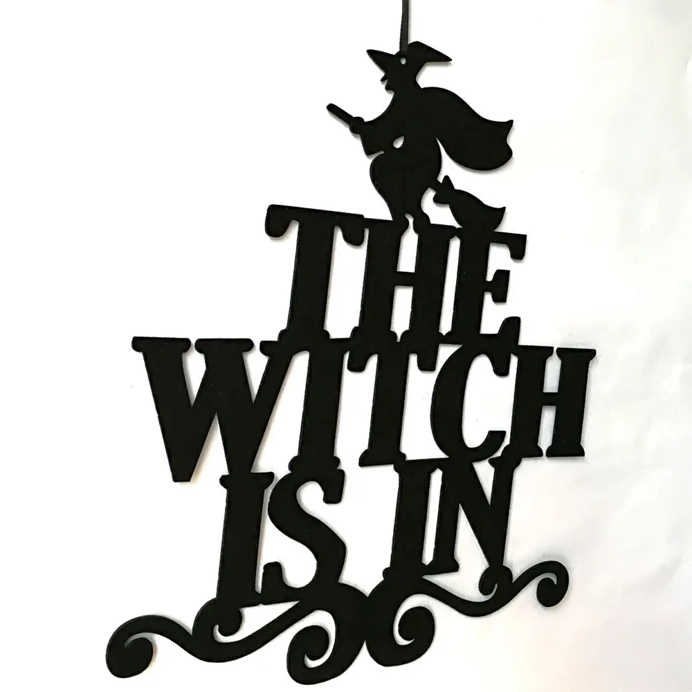 Ужасная ведьма настенный нетканый материал Хэллоуин поставки знак фестиваль ведьма украшение прекрасный дом вечерние игрушка в виде ведьмы