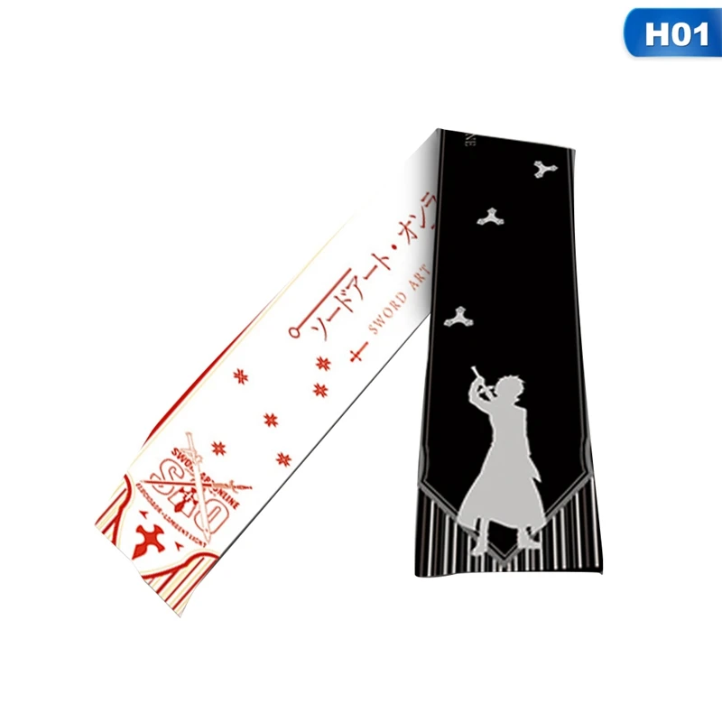 1 Demon Slayer Kimetsu No Yaiba, шарф с принтом, зимний, мужской, женский, унисекс, теплый, шаль, шарф, мягкая, обёрточная бумага - Цвет: 1