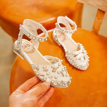 

Fashion New Princess Cutout Rivet Kids Summer Girls Sandals Little Girls Children High Heals Shoes Size 3 4 5 6 7 8 9 10 11 12