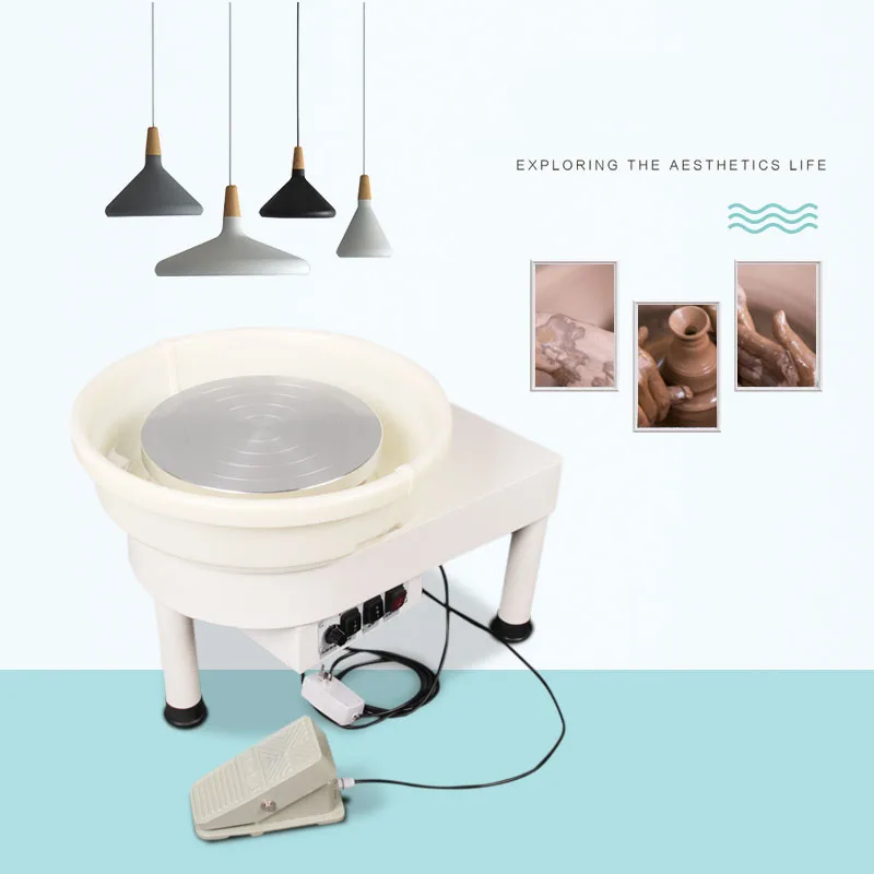 

Pottery Wheel Pottery Forming Machine 30CM 220W Electric Pottery Wheel with Foot Pedal DIY Clay Tool Ceramic Work Clay Art Craft