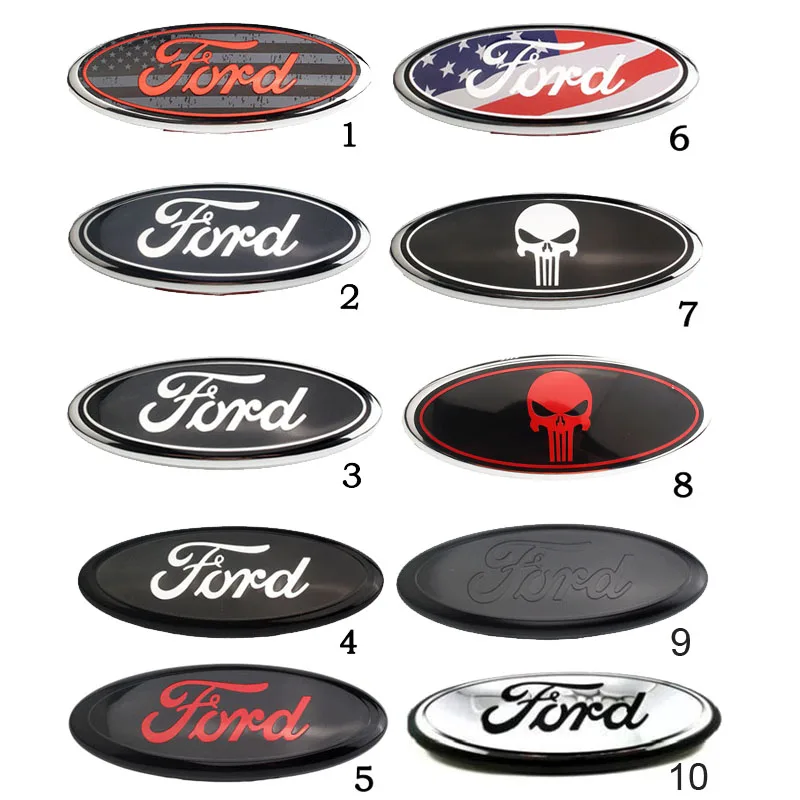 Car Front Sticker Trunk Badge for Ford Logo F150 F250 Mondeo Mk4 Mk5 Mk3 Explorer Ecosport Fiesta Hood Badge Accessories