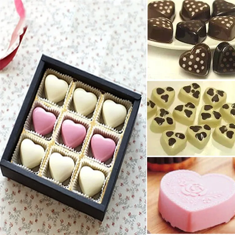 Home-Use-Fondant-Cake-21-Cavity-Chocolate-Mold-Plastic-Polycarbonate-Heart-Shaped-Sugar-Craft-DIY-Handmade(1)