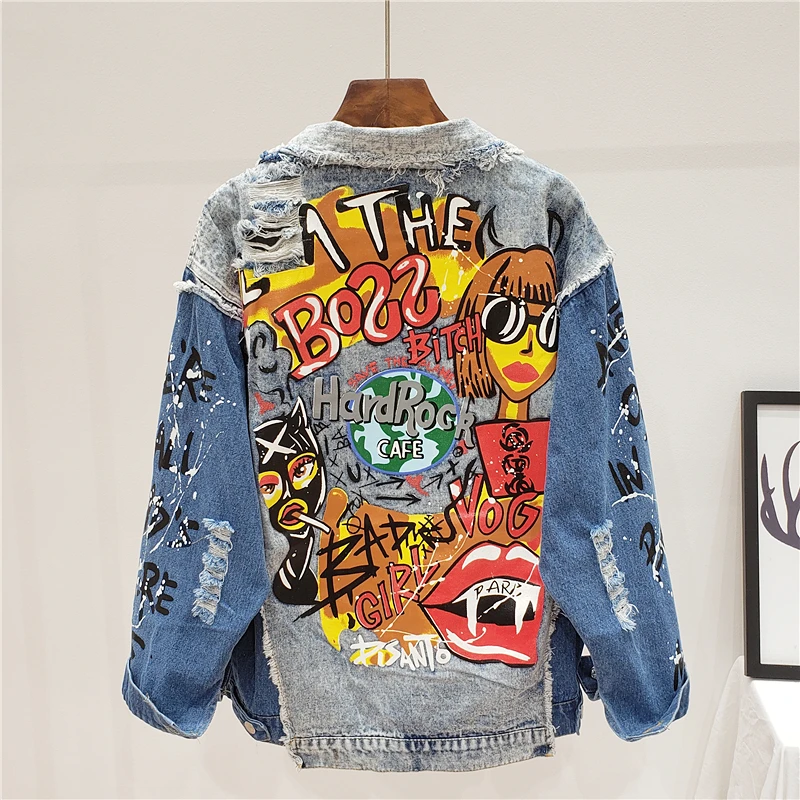 Denim Jacket Loose Fashion Long Sleeve 