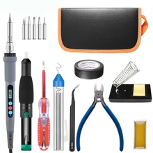 Handskit 110 В/220 В 90 Вт Цифровой ЖК Регулируемый Электрический паяльник с мультиметром Desoldeirng насос сварочный инструмент
