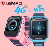 LEMFO Детские умные часы, 4G, sim-карта, gps, Wi-Fi, расположение, видео вызов, удаленный вызов, задний монитор, аккумулятор 650 мАч, для мальчиков и девочек, детские часы