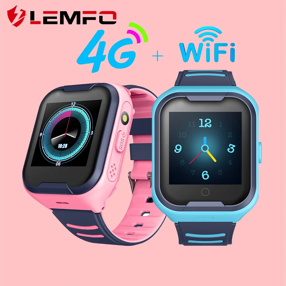 Детские Смарт-часы LEMFO для мальчиков и девочек с 4G SIM-картой GPS Wi-Fi видеозвонком