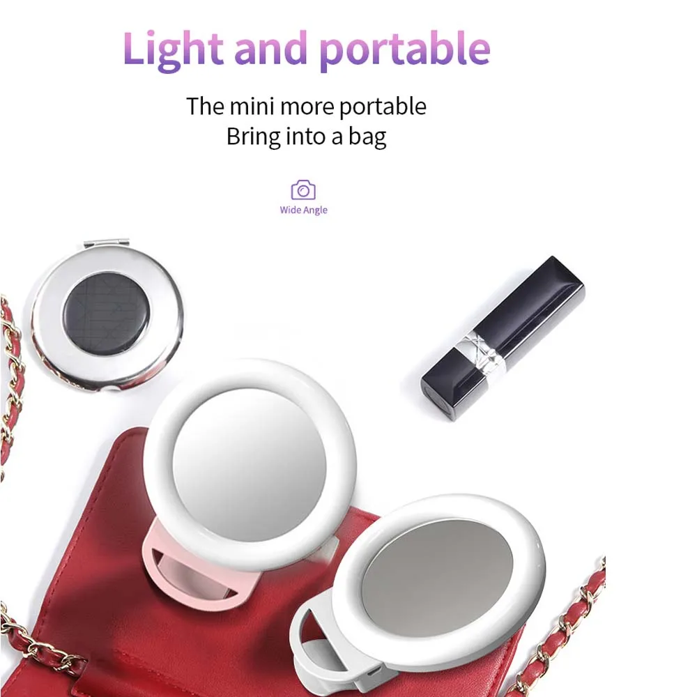 LED Selfie Ring Novelty Light Ring Clip For Cell Phone Photo Lamp celular backlight for phone 12