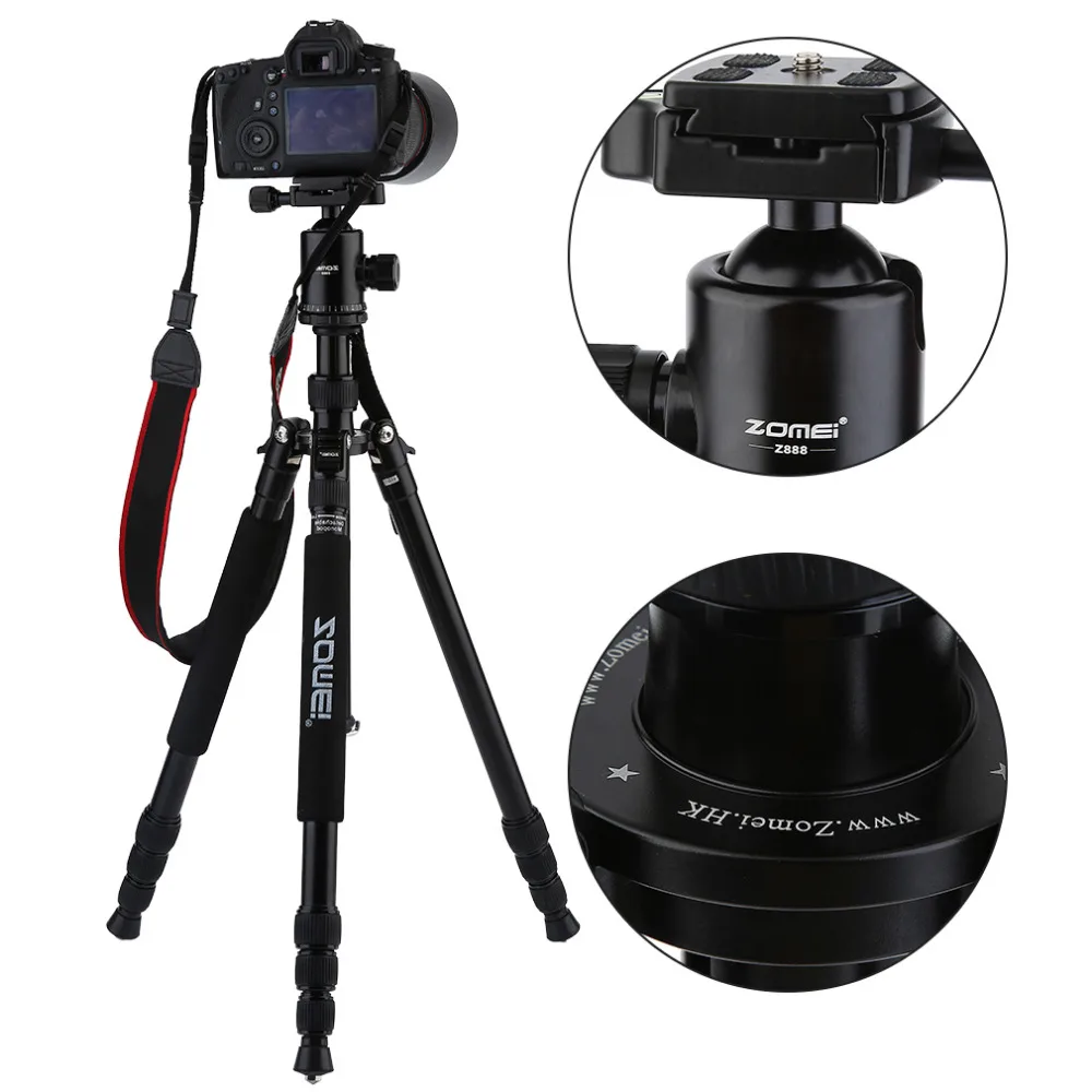 Zomei Z888 Portable Stable Magnesium Alloy Digital Camera Tripod Monopod Ball Head For Digital SLR DSLR Camera