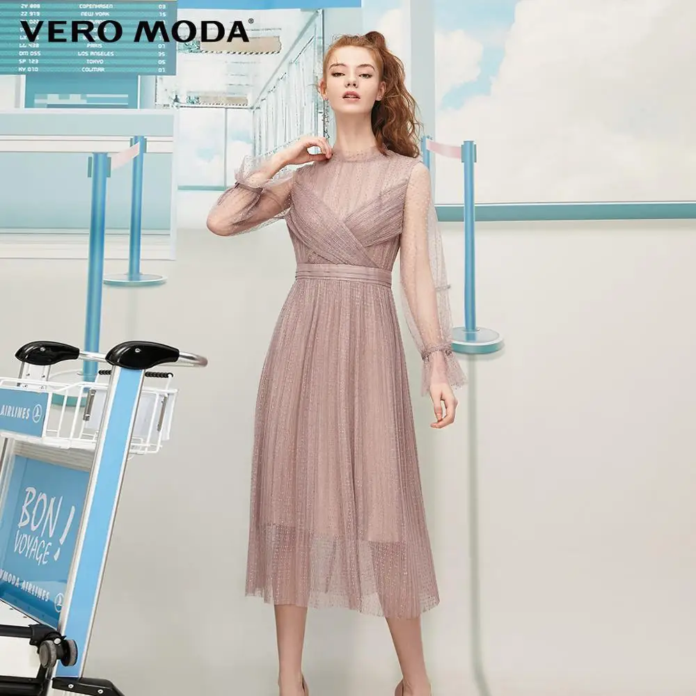 Женские кружевные прозрачные вечерние платья Vero Moda | 31937C553 - Цвет: C27 Violet ice