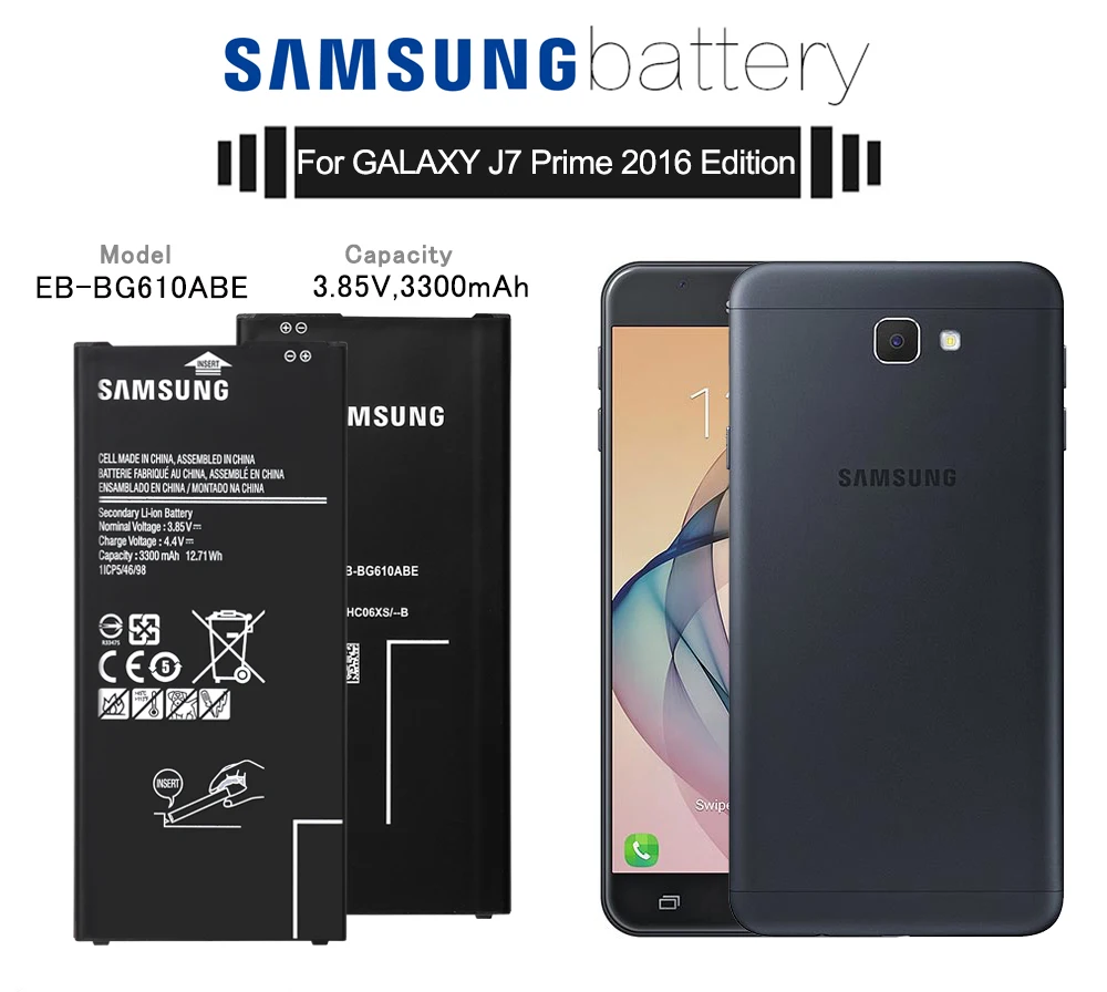 Samsung телефон Батарея EB-BG610ABE для samsung Galaxy J7 Prime On7 G610 G615 G6100 J7 Prime 2 J7 Max 3300 мАч