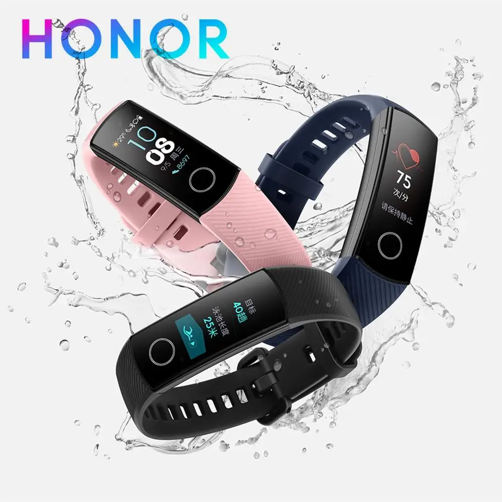 Смарт-браслет huawei Honor Band 4 Amoled цветной 0,9" сенсорный экран для плавания осанка для определения пульса сна