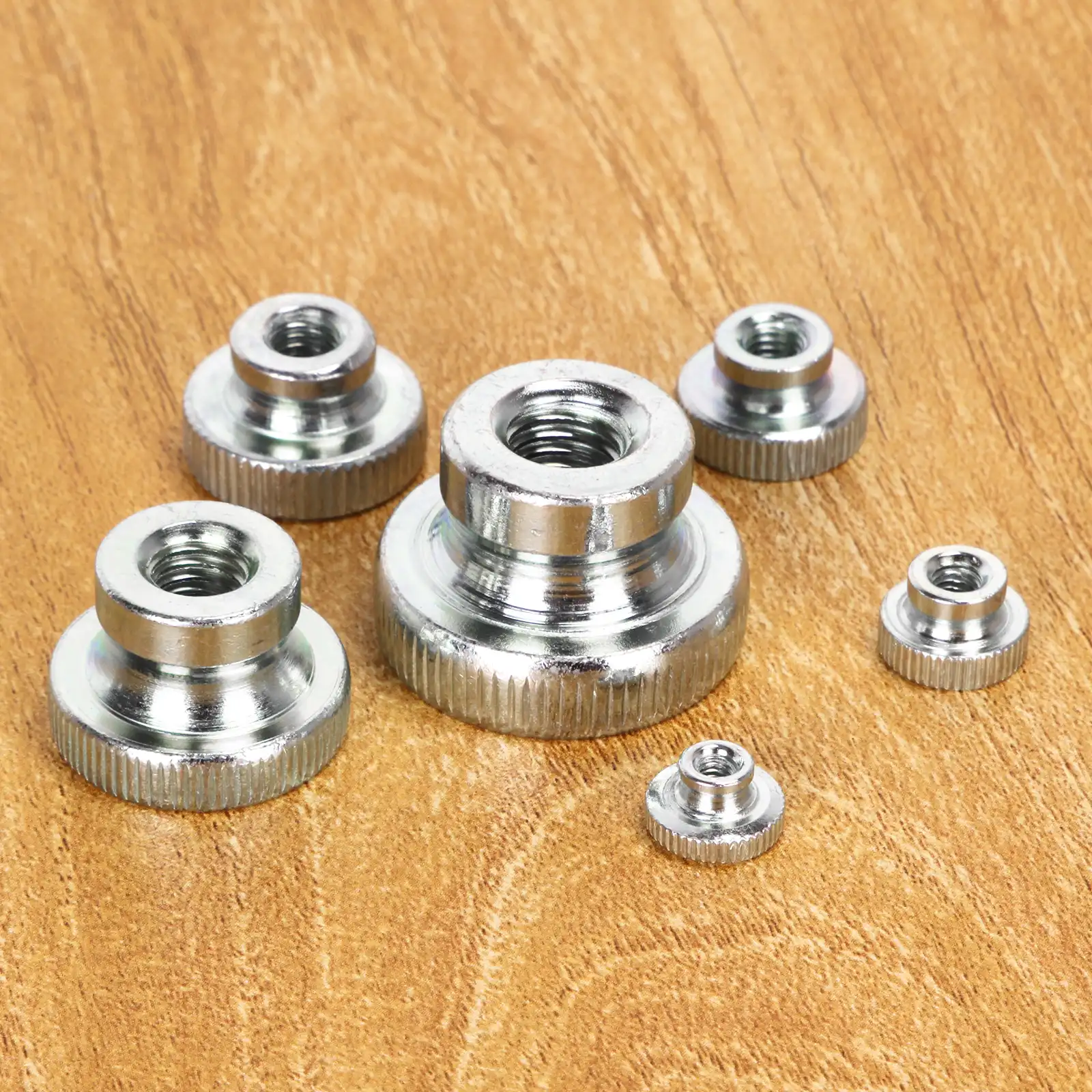 10x M2 M2.5 M3 M4 Carbon Steel Plated Nickle Plating Solid Knurled Thumb Nuts