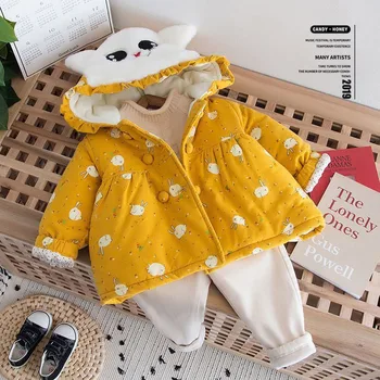 

Baby Girls Jacket 2019 Autumn Winter Jacket For Girls Coat Kids Warm Hooded Outerwear Coat For Girls Clothes Children Jacket