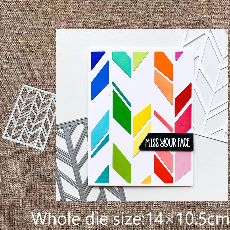 New Design Craft Metal stencil mold Cutting Dies CHIC CHEVRON COVER PLATE scrapbook die cuts Album Paper Card Embossing | Дом и сад