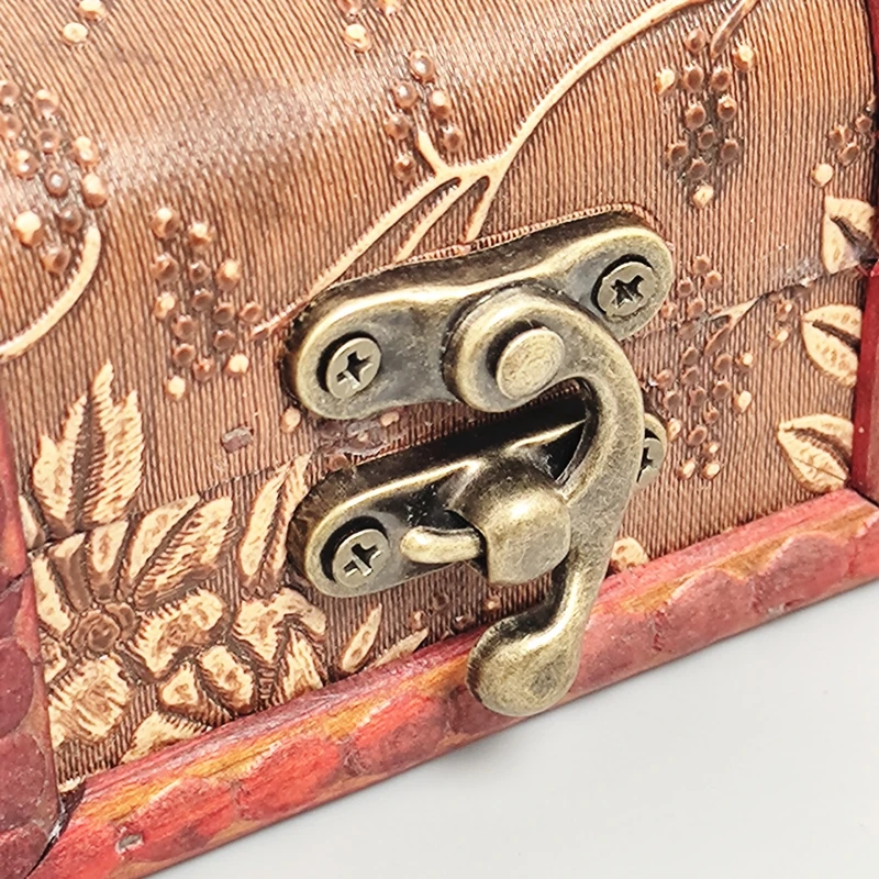 1PCS Jewelry Chest Gift Wine Wooden Case Hasp Latch Lock Box Case Toggle Latch Furniture Leather Hasp Hook Lock 3 colors