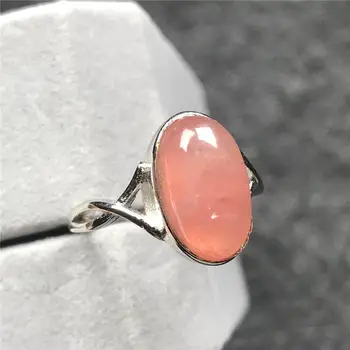 

13x9mm Top Natural Red Rhodochrosite Beads Ring For Woman Man Argentina Silver Crystal Stone Adjustable Size Ring Jewelry AAAAA