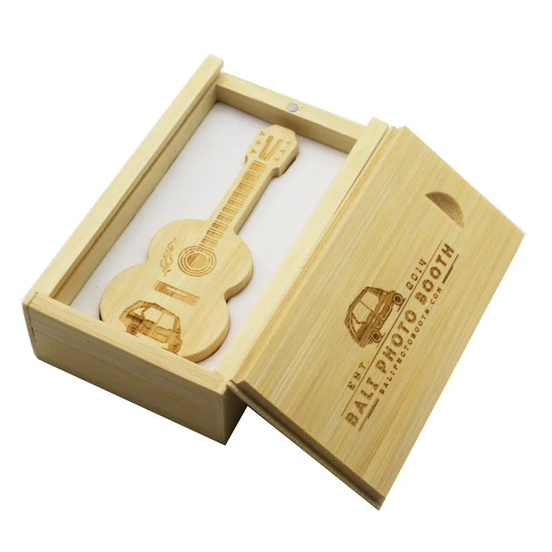 TEXT ME логотип дерево гитара + коробка стиль Флешка 4 ГБ 8 16 32 usb2.0 usb флэш накопитель