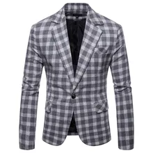 Модный брендовый мужской костюм, куртки, Осенний приталенный костюм на одной пуговице, блейзер, Модный Стильный деловой костюм в английском стиле, куртки# R