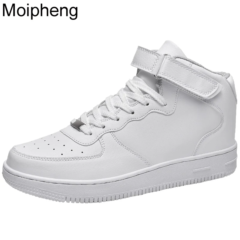 

Moipheng Sneakers Women 2019 New Autumn Winter High Top Shoes White Sneakers High Quality PU Lace Up Chunky Sneakers Moda Mujer